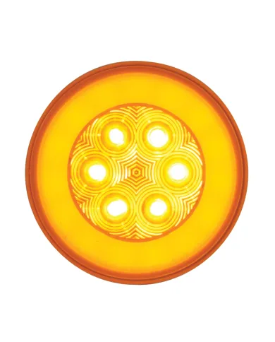 UP37133-21 LED 4" GloLight (Turn Signal) - Amber LED/Amber Lens