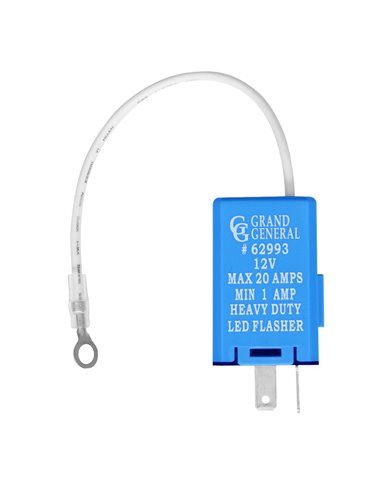 RECT. ELECTRONIC FLASHER, 2PIN W/ GROUND WIRE, 12V, 20AMP RECT. ELECTRONIC FLASHER, 2PIN W/ GROUND WIRE, 12V, 20AMP