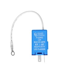 RECT. ELECTRONIC FLASHER, 2PIN W/ GROUND WIRE, 12V, 20AMP