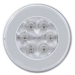 UP37135-21 LED 4" GloLight (Turn Signal) - Amber LED/Clear Lens
