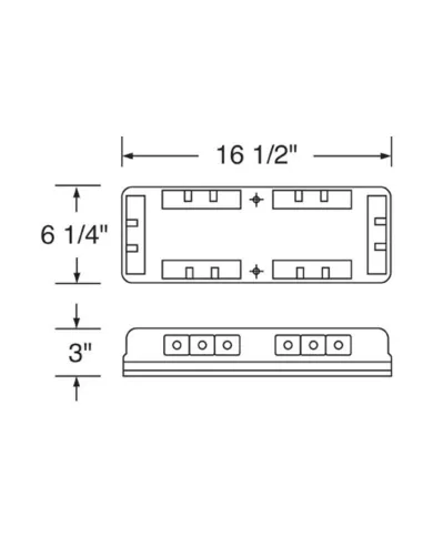 UP37138-18 High Power LED Mini Warning Bar - Magnet Mount