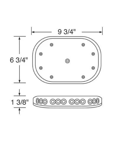 UP37141-30 High Power LED Micro Warning Bar - Permanent Mount