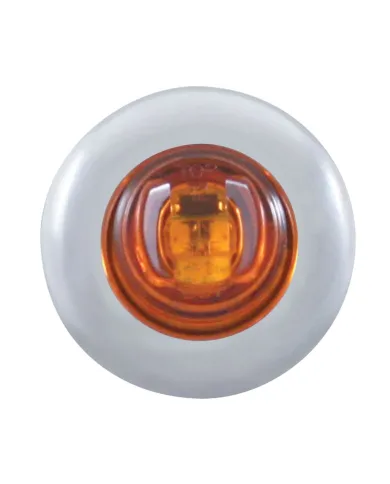 UP37142-2 LED 3/4" Mini Light With Bezel (Clearance/Marker) - Amber LED/Amber Lens