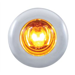 UP37142-2 LED 3/4" Mini Light With Bezel (Clearance/Marker) - Amber LED/Amber Lens