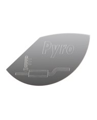 SS PYROMETER PLATE FOR KENWORTH, FITS ISSPRO