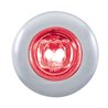 UP37145-2 LED 3/4" Mini Light With Bezel (Clearance/Marker) - Red LED/Clear Lens