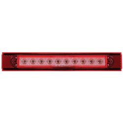 UP37167-10 LED Conspicuity Reflector Plate Light With Red Reflector - Red LED/Clear Lens (Each)