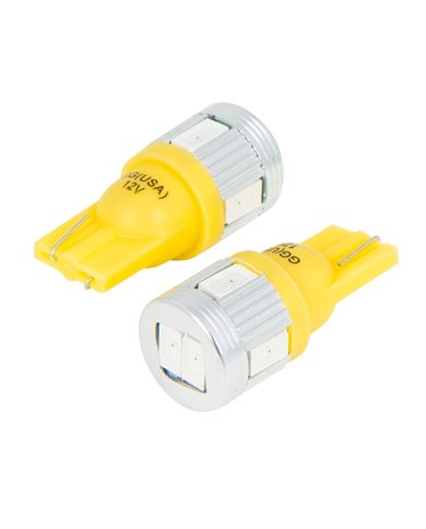 194/168 AMBER 6LED W/HEATSINK TOWER STYLE LIGHT BULBS, 12V 194/168 AMBER 6LED W/HEATSINK TOWER STYLE LIGHT BULBS, 12V