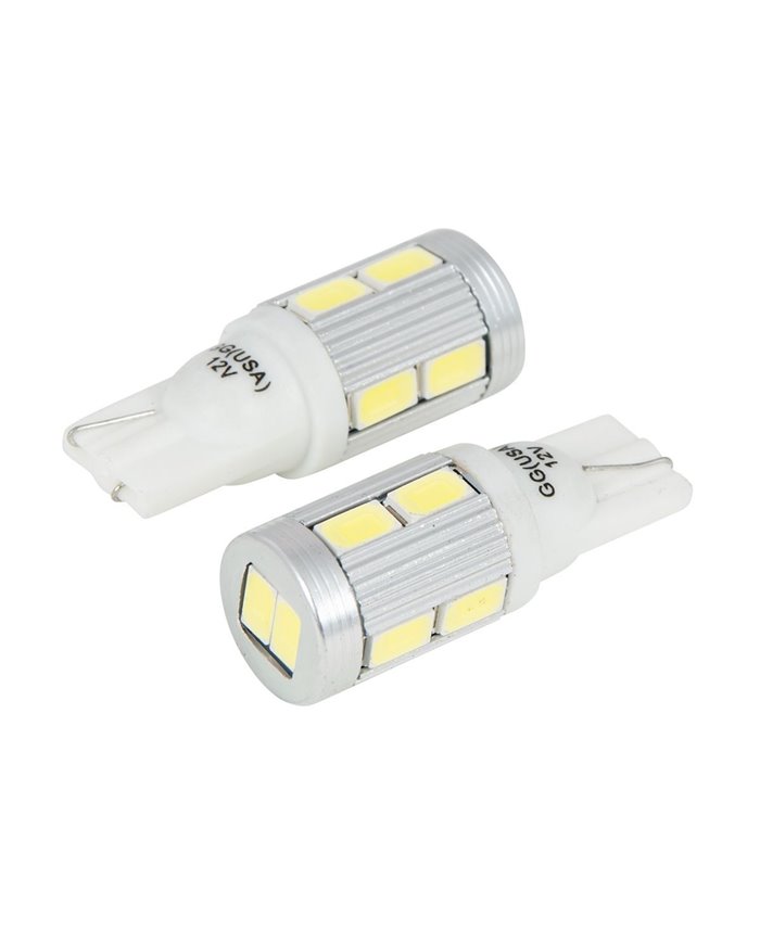 194/168 WHITE 10LED HEATSINK TOWER STYLE LIGHT BULBS, 12V