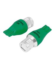 921/912 GREEN 6LED W/HEATSINK TOWER STYLE LIGHT BULBS, 12V