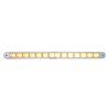 UP37190-14 LED 12" Auxiliary Warning Light Bar With Bezel - Amber LED/Clear Lens
