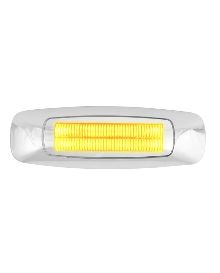 5" RECT. PRIME AMBER/CLEAR 4 LED DUAL FUNCTION LIGHT