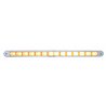 UP37190-14 LED 12" Auxiliary Warning Light Bar With Bezel - Amber LED/Clear Lens