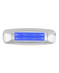 5" RECT. PRIME BLUE/CLEAR 4 LED DUAL FUNCTION INT. LIGHT