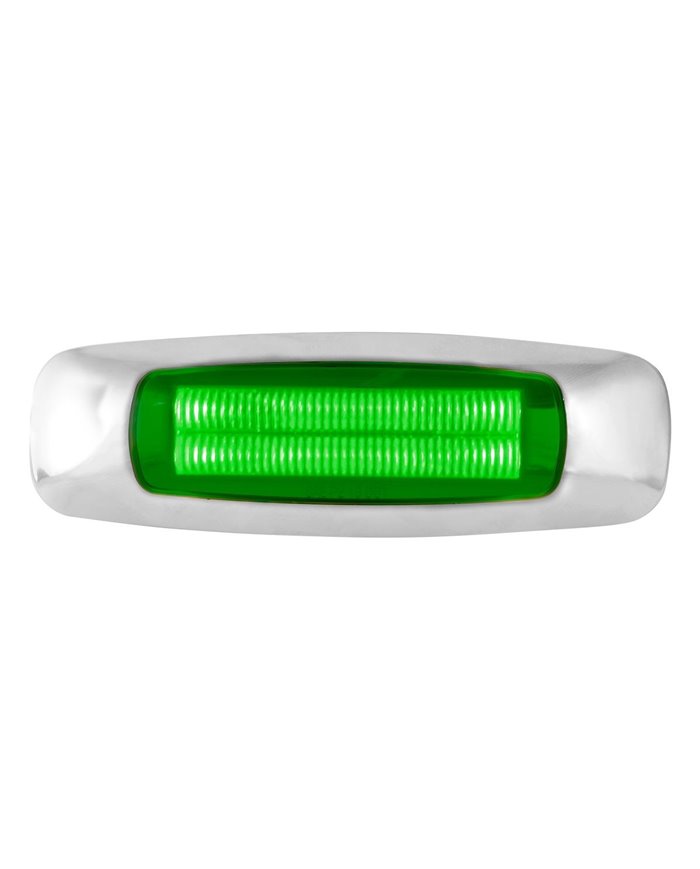 5" RECT. PRIME GREEN/GREEN 4 LED DUAL FUNCTION INT. LIGHT