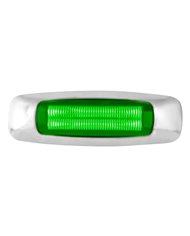 5" RECT. PRIME GREEN/GREEN 4 LED DUAL FUNCTION INT. LIGHT