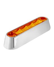 3-1/2" AMBER/AMBER 4 LED LIGHT BAR W/CR. PLASTIC BASE MOUNT 3-1/2" AMBER/AMBER 4 LED LIGHT BAR W/CR. PLASTIC BASE MOUNT