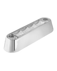 3-1/2" WHITE/CLEAR 4 LED LIGHT BAR W/CR. PLASTIC BASE MOUNT