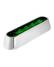3-1/2" GREEN/GREEN 4 LED LIGHT BAR W/CR. PLASTIC BASE MOUNT