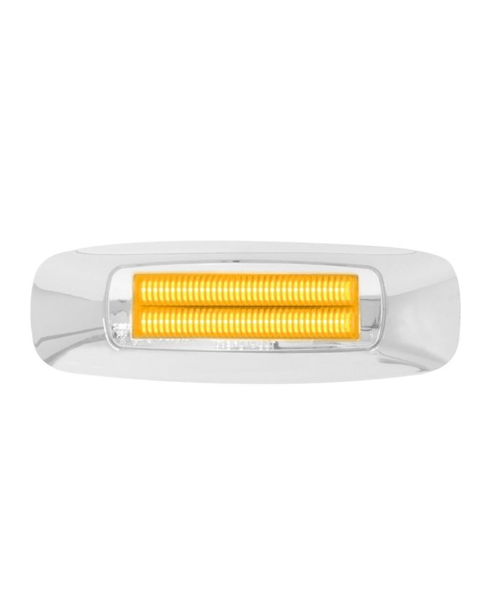 4-5/8" RECT. PRIME AMBER/CLEAR 4 LED MARKER SEALED LIGHT