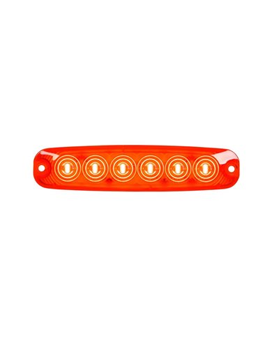 GG75862 - 5-1/8" ULTRA THIN RED/RED 6 LED LIGHT, HIGH/LOW, 3 WIRES