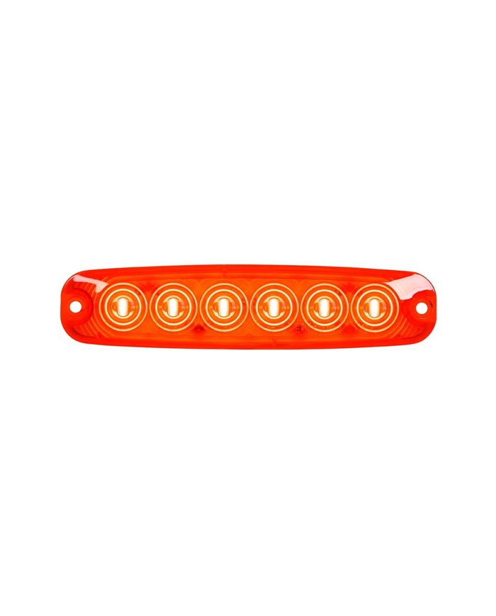 GG75862 - 5-1/8" ULTRA THIN RED/RED 6 LED LIGHT, HIGH/LOW, 3 WIRES