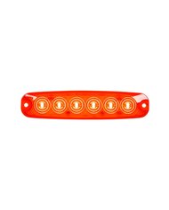 GG75862 - 5-1/8" ULTRA THIN RED/RED 6 LED LIGHT, HIGH/LOW, 3 WIRES