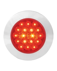 GG75882 - 4" FLEET RED/RED 18 LED FLANGE MOUNT W/BEZEL, 3 WIRES