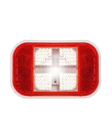 GG75952 - RECT. WHITE/CLEAR 1 LED BACKUP SEALED LIGHT