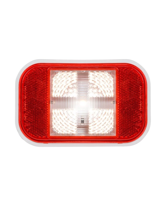 GG75952 - RECT. WHITE/CLEAR 1 LED BACKUP SEALED LIGHT