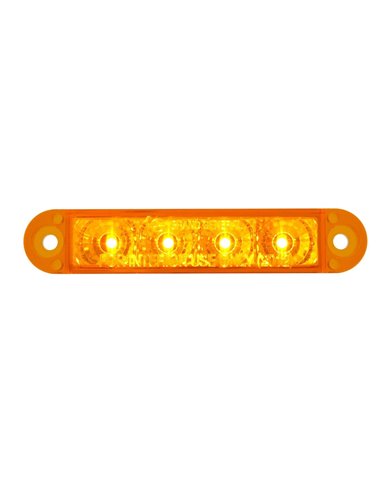 GG76070 - 3-1/2" FLUSH MOUNT AMBER/AMBER 4 LED LIGHT BAR, 3 WIRES