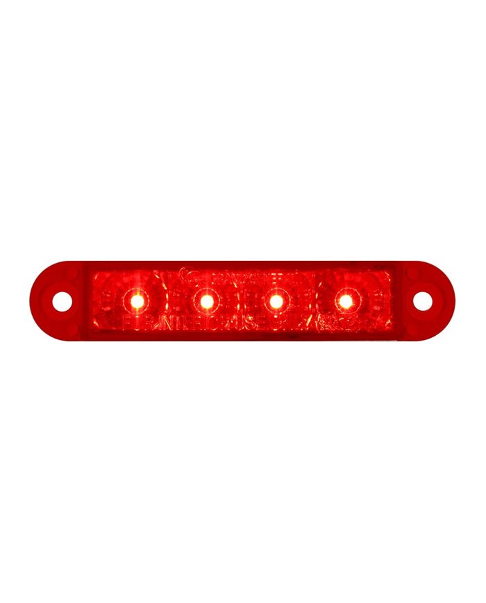 GG76072 - 3-1/2" FLUSH MOUNT RED/RED 4 LED LIGHT BAR, 3 WIRES GG76072 - 3-1/2" FLUSH MOUNT RED/RED 4 LED LIGHT BAR, 3 WIRES