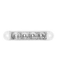 GG76074 - 3-1/2" FLUSH MOUNT WHITE/CLEAR 4 LED LIGHT BAR, 3 WIRES GG76074 - 3-1/2" FLUSH MOUNT WHITE/CLEAR 4 LED LIGHT BAR, 3 WIRES