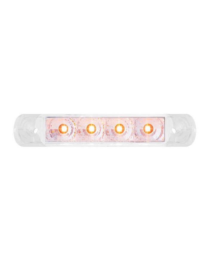 GG76081 - 4" SURFACE MOUNT AMBER/CLEAR 4 LED LIGHT BAR, 3 WIRES GG76081 - 4" SURFACE MOUNT AMBER/CLEAR 4 LED LIGHT BAR, 3 WIRES