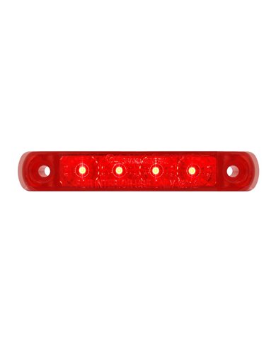 GG76082 - 4" SURFACE MOUNT RED/RED 4 LED LIGHT BAR, 3 WIRES