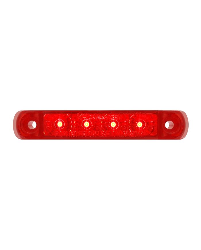 GG76082 - 4" SURFACE MOUNT RED/RED 4 LED LIGHT BAR, 3 WIRES