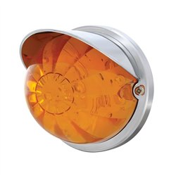 UP37265-17 LED Dual Function Watermelon Flush Mount Kit With Visor - Amber LED/Amber Lens