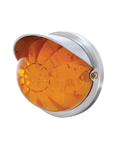 UP37265-17 LED Dual Function Watermelon Flush Mount Kit With Visor - Amber LED/Amber Lens