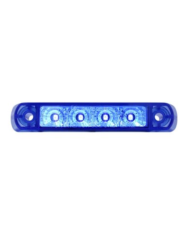 GG76085 - 4" SURFACE MOUNT BLUE/BLUE 4 LED LIGHT BAR, 3 WIRES