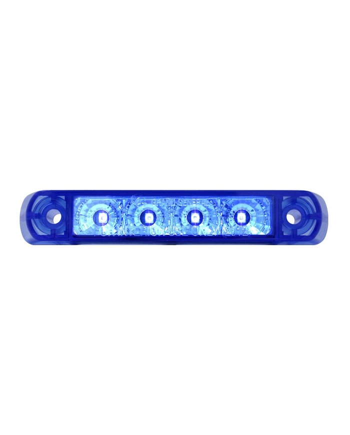 GG76085 - 4" SURFACE MOUNT BLUE/BLUE 4 LED LIGHT BAR, 3 WIRES