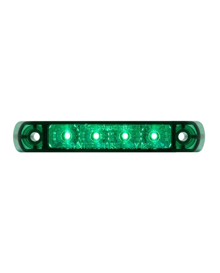 GG76086 - 4" SURFACE MOUNT GREEN/GREEN 4 LED LIGHT BAR, 3 WIRES