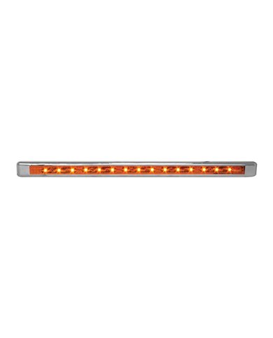 GG76120 - 12" ULTRA THIN AMBER/AMBER LED LIGHT BAR W/CR. PLASTIC BEZEL GG76120 - 12" ULTRA THIN AMBER/AMBER LED LIGHT BAR W/CR. PLASTIC BEZEL