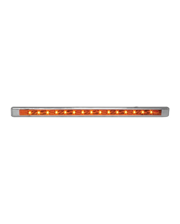 GG76120 - 12" ULTRA THIN AMBER/AMBER LED LIGHT BAR W/CR. PLASTIC BEZEL GG76120 - 12" ULTRA THIN AMBER/AMBER LED LIGHT BAR W/CR. PLASTIC BEZEL