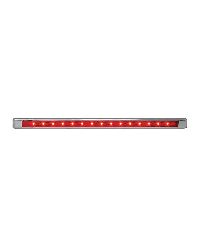 GG76125 - 12" ULTRA THIN RED/RED LED LIGHT BAR W/CR. PLASTIC BEZEL