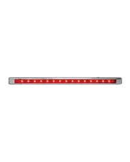 GG76125 - 12" ULTRA THIN RED/RED LED LIGHT BAR W/CR. PLASTIC BEZEL