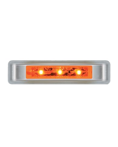 GG76130 - 3.5" L ULTRA THIN AMBER/AMBER LED LIGHT W/CR. PL BEZEL GG76130 - 3.5" L ULTRA THIN AMBER/AMBER LED LIGHT W/CR. PL BEZEL