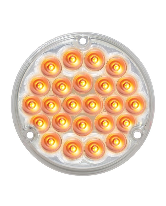 GG76151 - 4" PEARL AMBER/CLEAR 24 LED LIGHT W/ 1156 SOCKET BASE GG76151 - 4" PEARL AMBER/CLEAR 24 LED LIGHT W/ 1156 SOCKET BASE