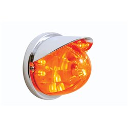 UP37266-17 LED Watermelon Flush Mount Kit With Visor - Amber LED/Dark Amber Lens
