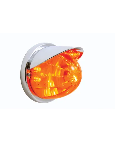 UP37266-17 LED Watermelon Flush Mount Kit With Visor - Amber LED/Dark Amber Lens