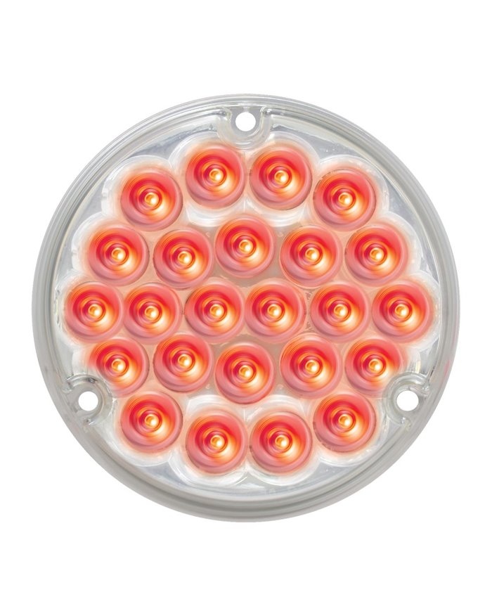 GG76153 - 4" PEARL RED/CLEAR 24 LED W/ 1156 SOCKET BASE